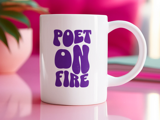 Poet on fire mug