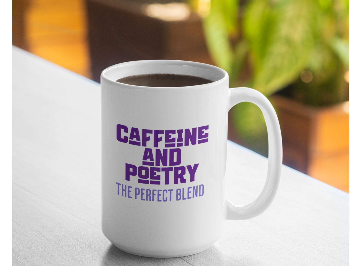Caffeine and poetry the perfect blend mug