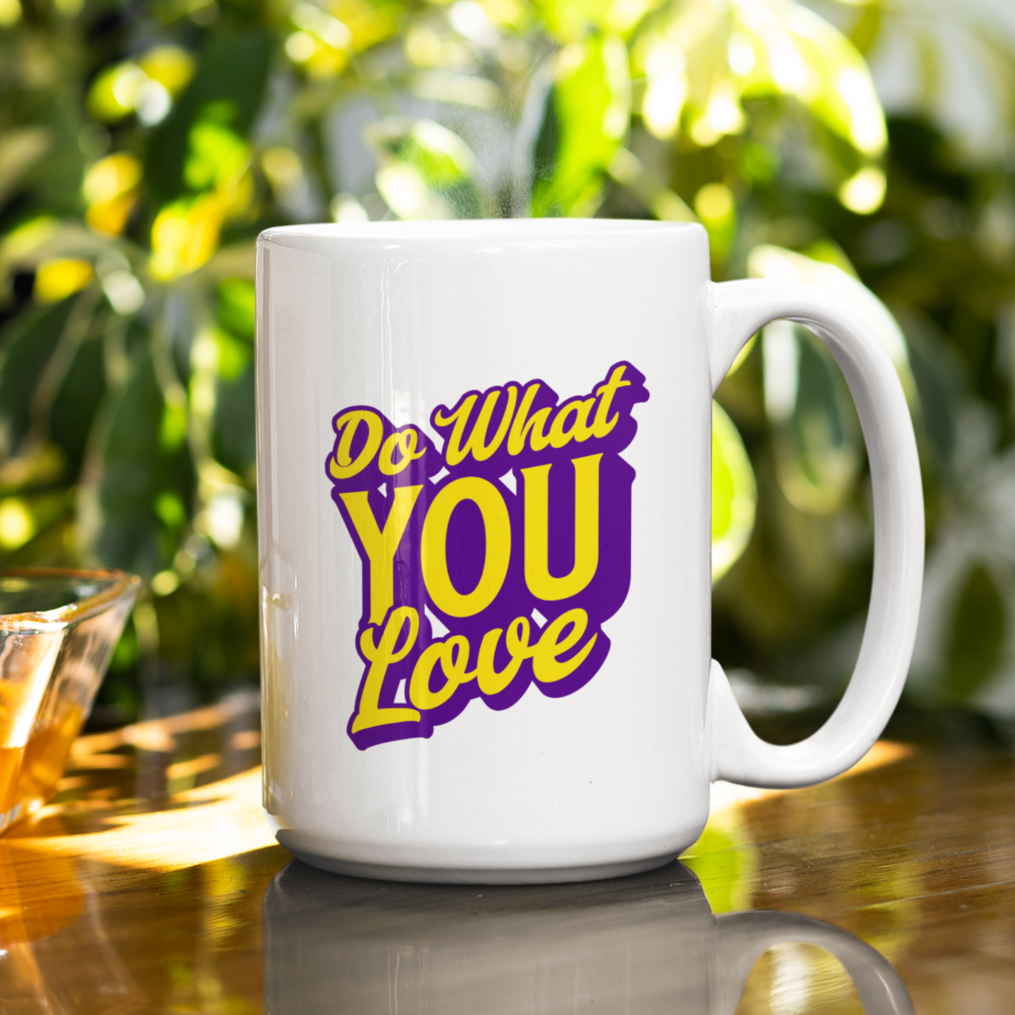 Do what you love white glossy mug