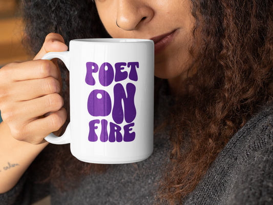 Poet on fire mug